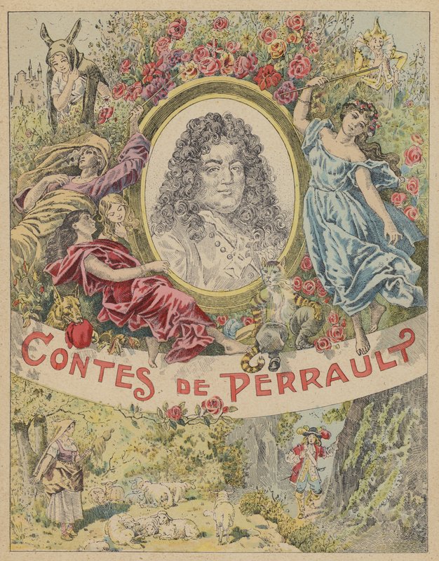 Title Page Illustration for Les Contes de Perrault by Frederic Theodore (after) Lix