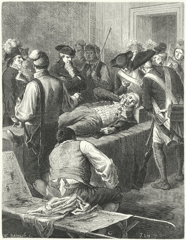 The Wounded Maximilien Robespierre at the Committee of Public Safety Awaiting His Execution by Frederic Theodore Lix
