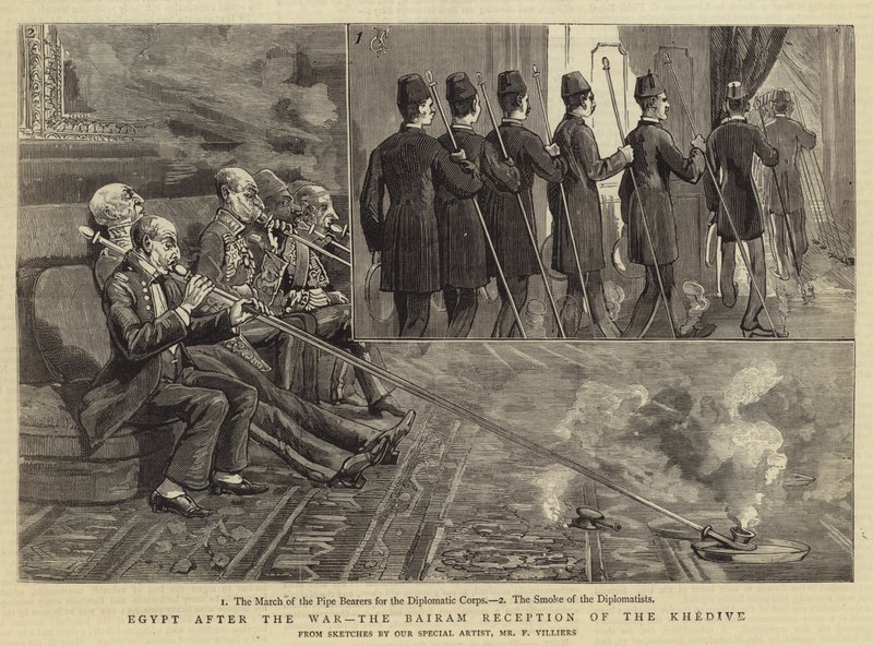 Egypt after the War, the Bairam Reception of the Khedive by Frederic Villiers