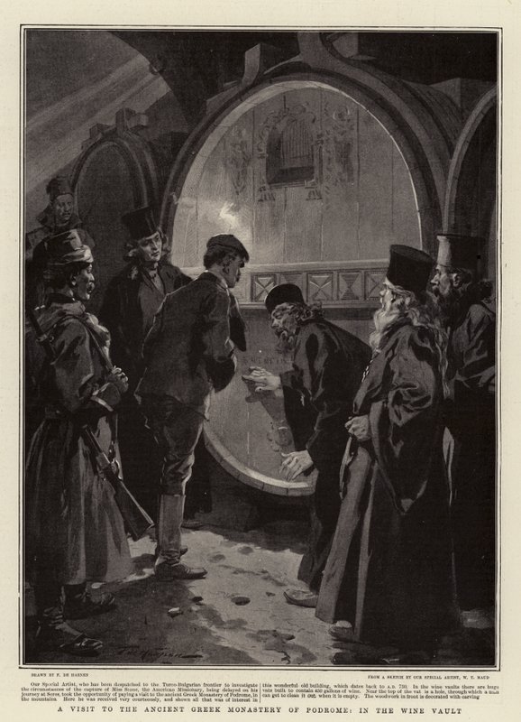 A Visit to the Ancient Greek Monastery of Podrome, in the Wine Vault by Frederic de Haenen