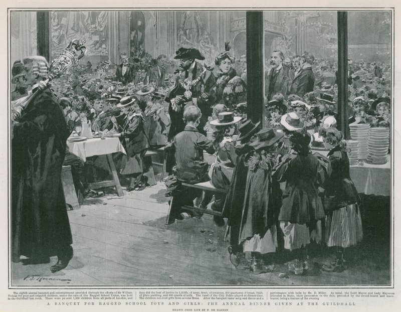 A banquet for Ragged School Boys and Girls by Frederic de Haenen
