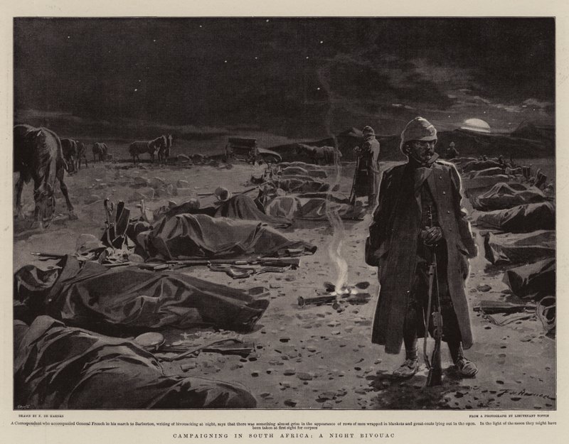 Campaigning in South Africa, A Night Bivouac by Frederic de Haenen