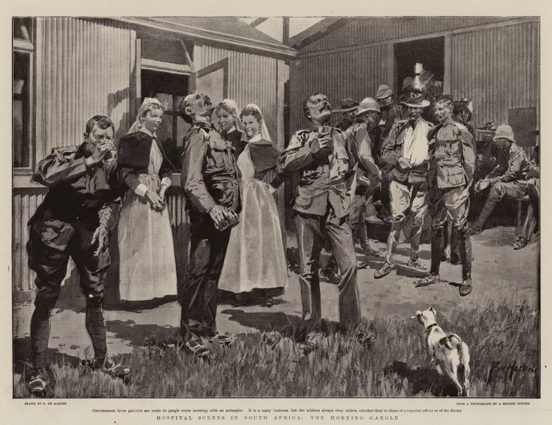 Hospital Scenes in South Africa, the Morning Gargle by Frederic de Haenen