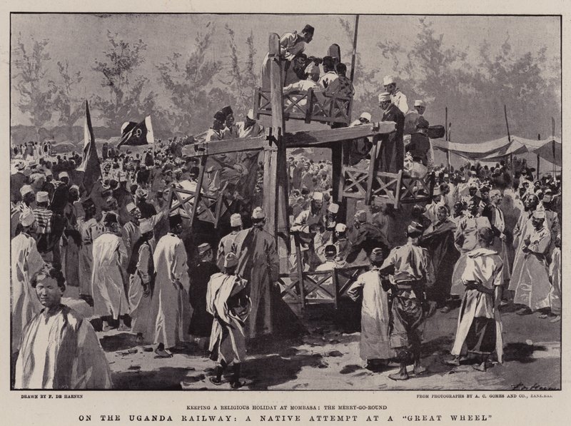On the Uganda Railway, A Native Attempt at a Great Wheel by Frederic de Haenen