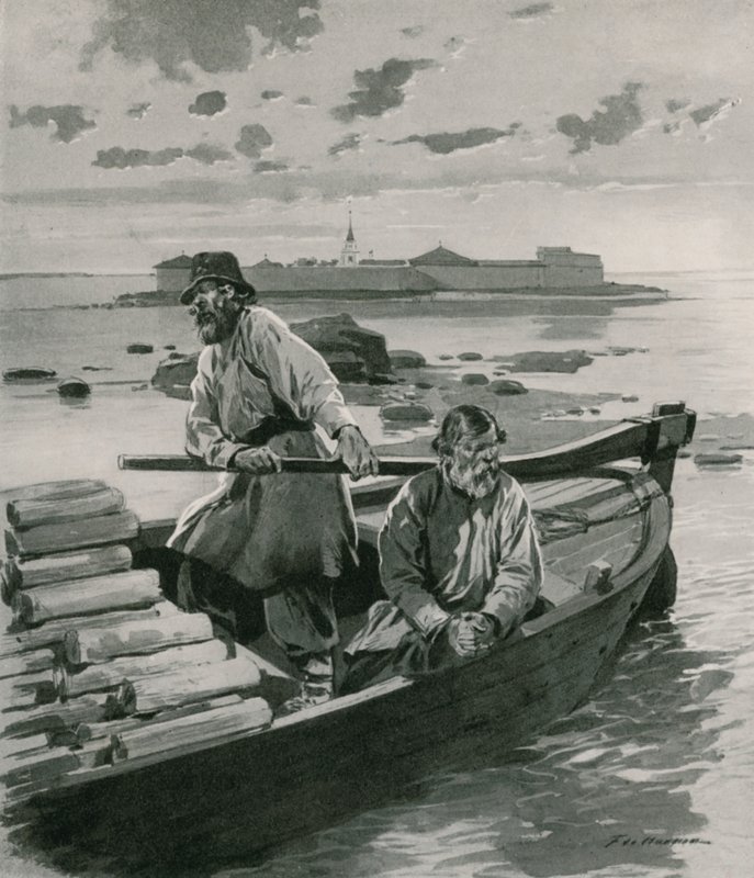 Schlusselburg Fortress, on Lake Ladoga by Frederic de Haenen