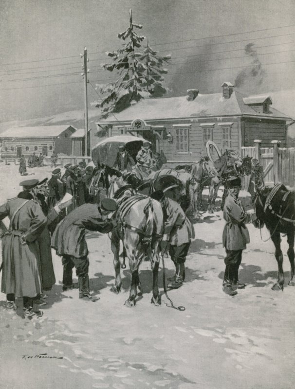 Stage for Post-Horses in the Urals by Frederic de Haenen