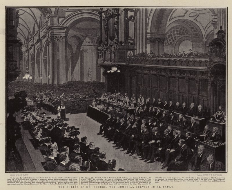 The Burial of Mr Rhodes, the Memorial Service in St Paul