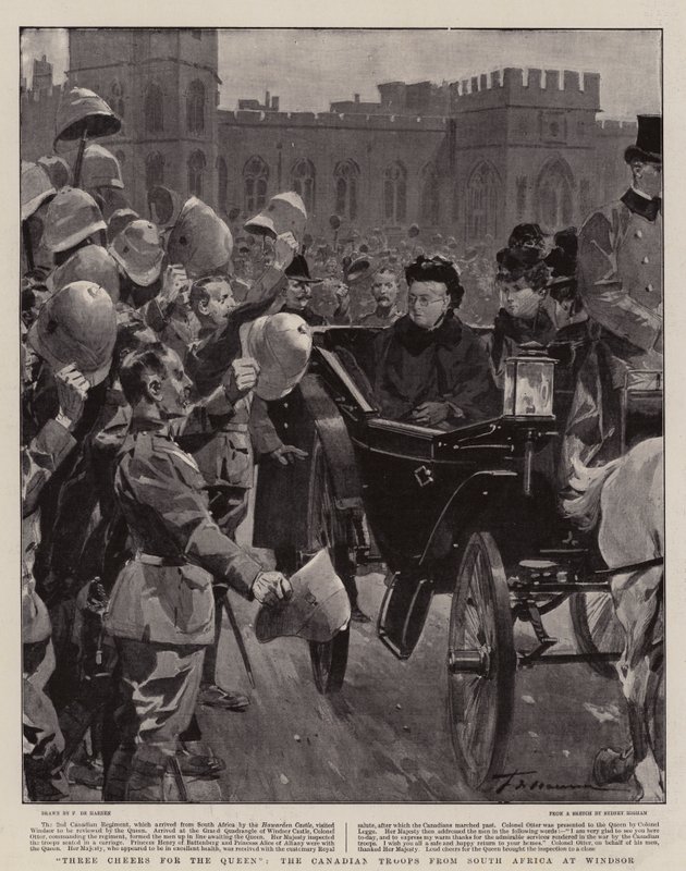 Three Cheers for the Queen, the Canadian Troops from South Africa at Windsor by Frederic de Haenen