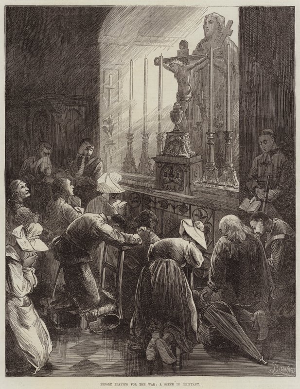 Before Leaving for the War, a Scene in Brittany by Frederick Barnard