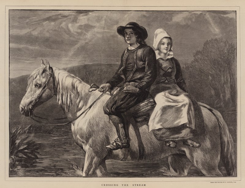 Crossing the Stream by Frederick Goodall