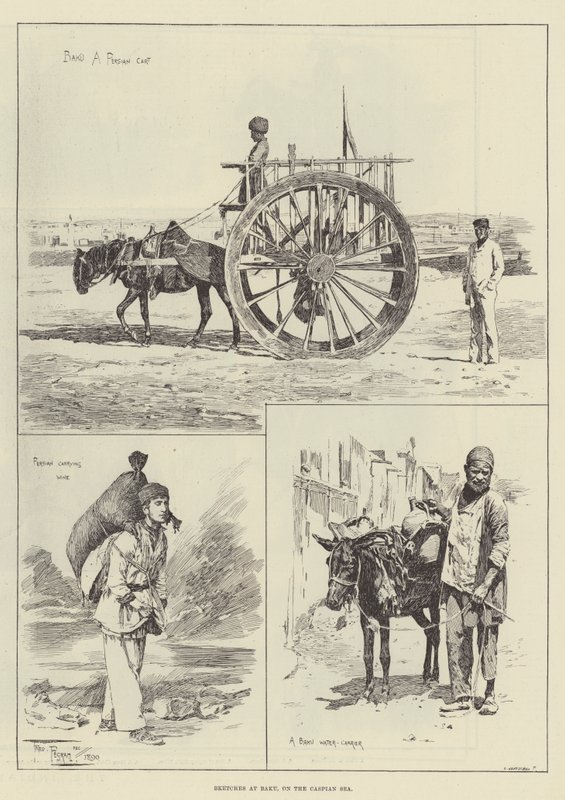 Sketches at Baku, on the Caspian Sea by Frederick Pegram