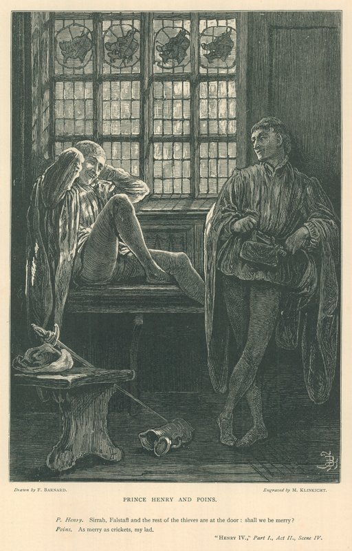 Illustration for King Henry IV, part I by Frederick Barnard