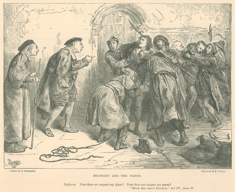 Illustration for Much Ado about Nothing by Frederick Barnard