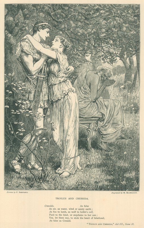 Illustration for Troilus and Cressida by Frederick Barnard