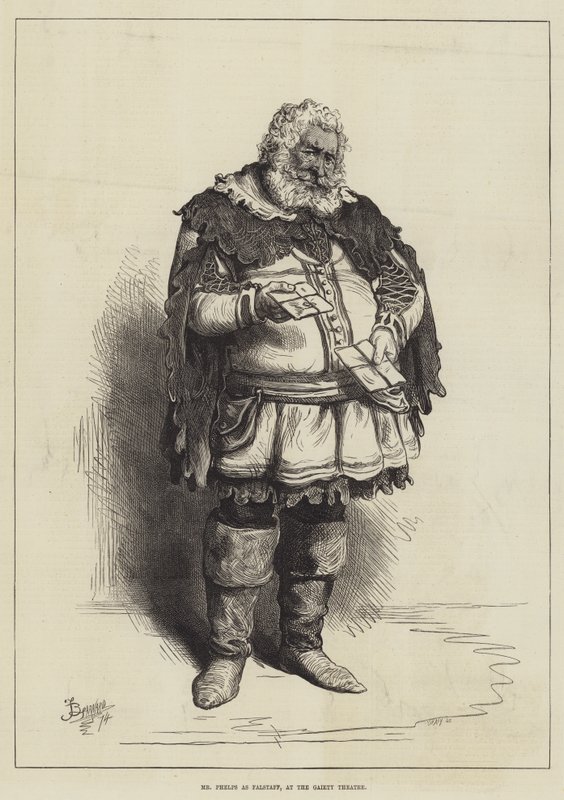 Mr Phelps as Falstaff, at the Gaiety Theatre by Frederick Barnard
