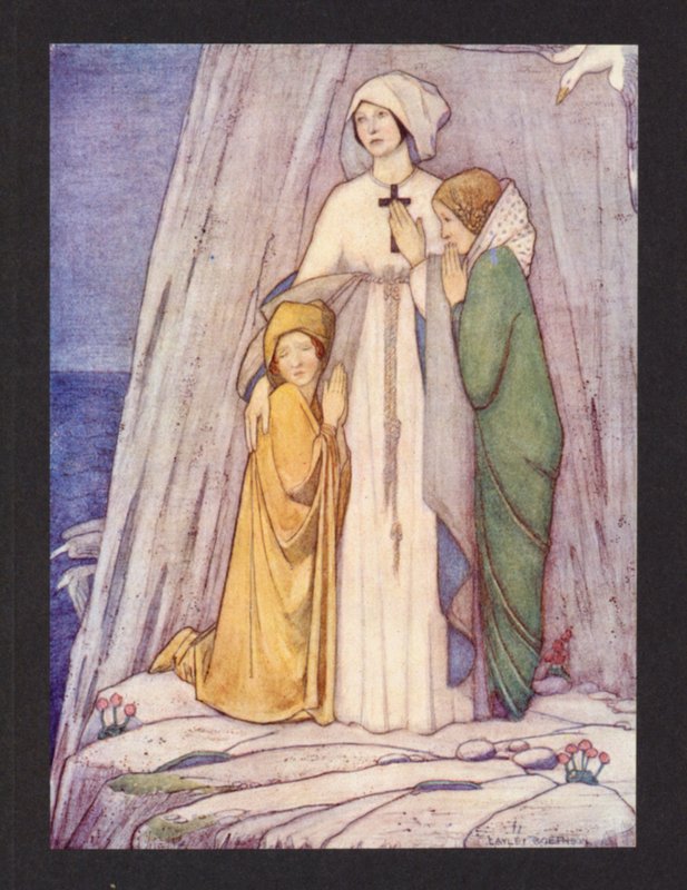 St Etheldreda, 8th century, Festival 23 June by Frederick Cayley Robinson
