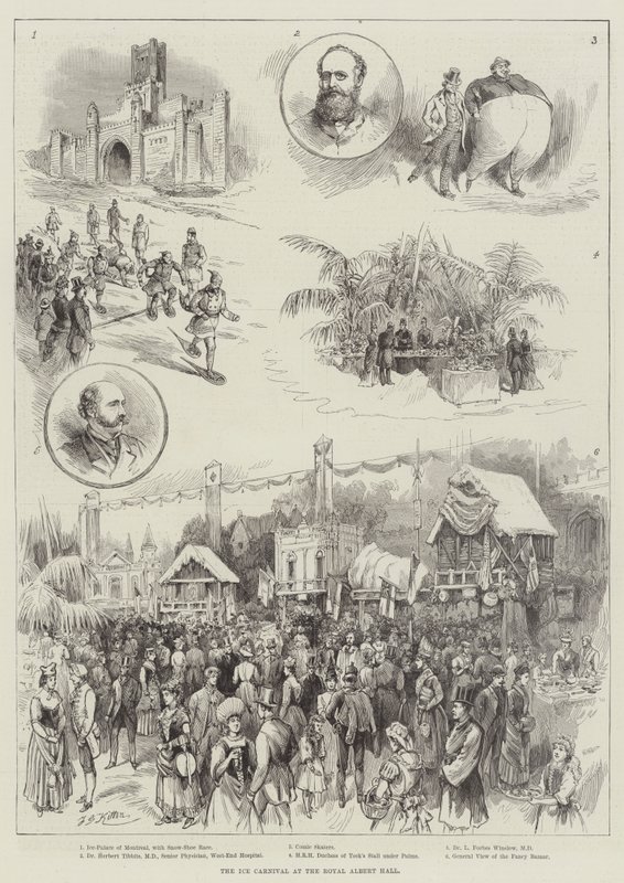 The Ice Carnival at the Royal Albert Hall by Frederick George Kitton