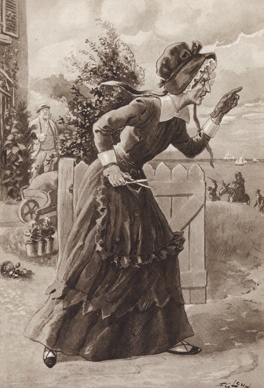 Betsey Trotwood from David Copperfield, by Charles Dickens by Frederick George Lewin