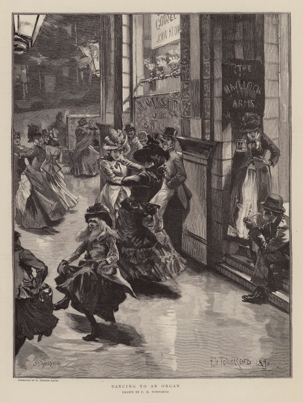 Dancing to an organ by Frederick Henry Townsend