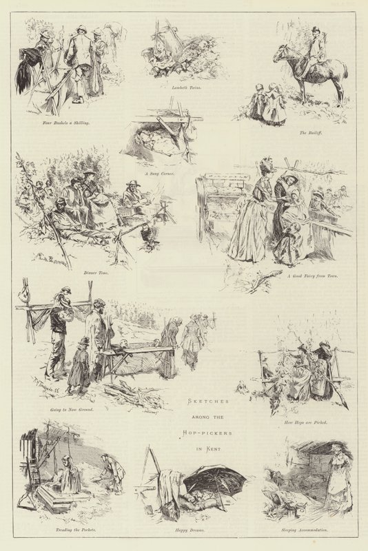 Sketches among the Hop-Pickers in Kent by Frederick Henry Townsend