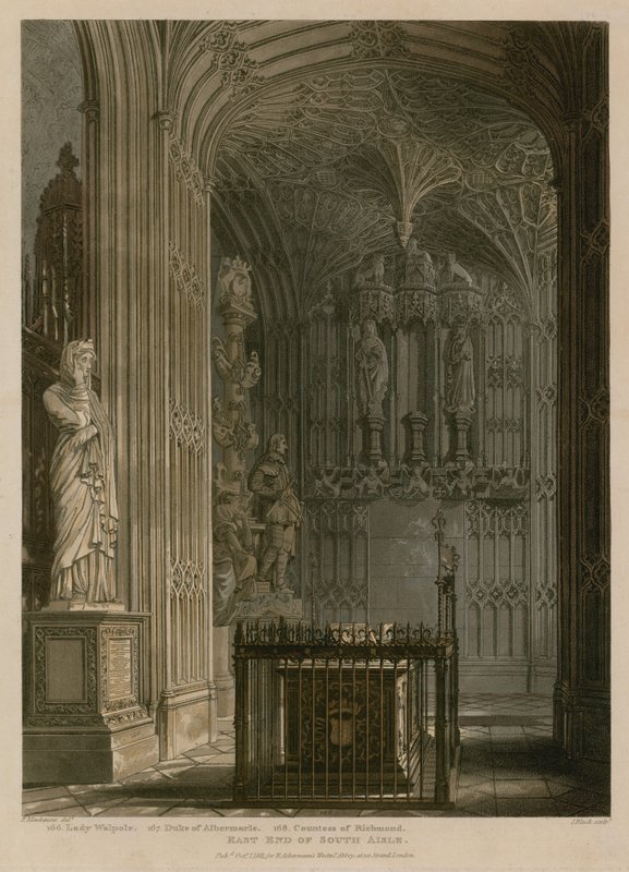East End of South Aisle, Westminster Abbey, London by Frederick Mackenzie