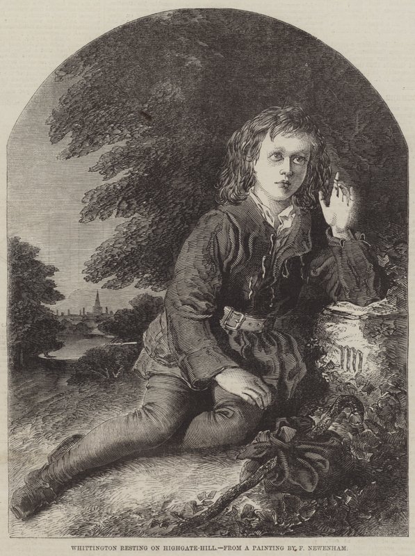 Whittington resting on Highgate-Hill by Frederick Newenham