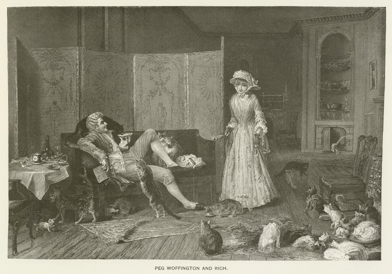 Peg Woffington and Rich by Frederick Smallfield