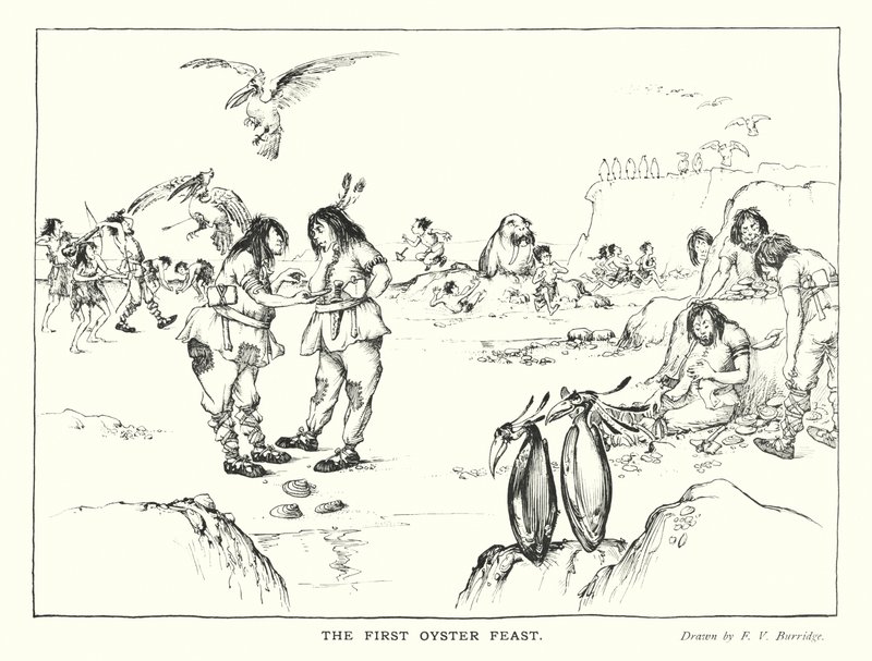 Primeval Scenes: The First Oyster Feast by Frederick Vango Burridge