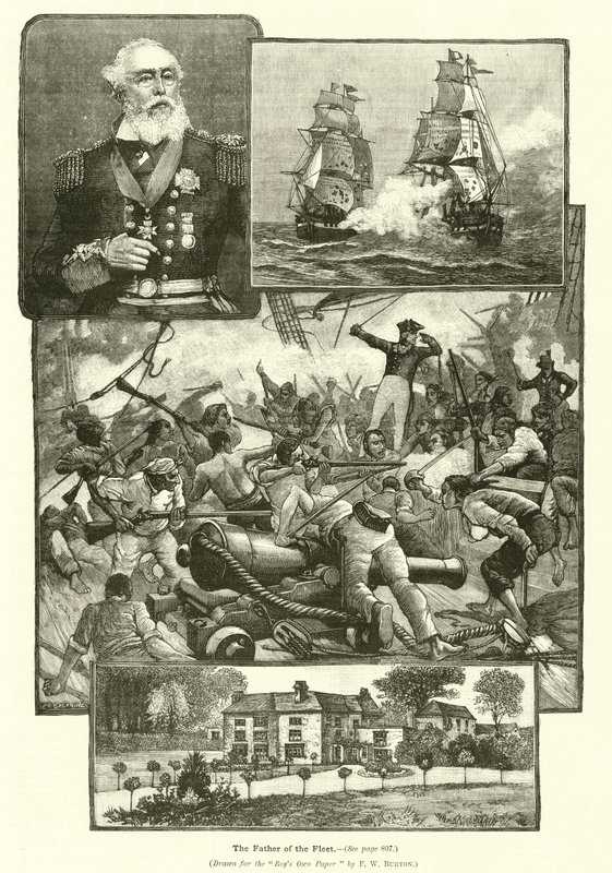 Father Of The Fleet, Admiral Sir Provo Wallis by Frederick William Burton