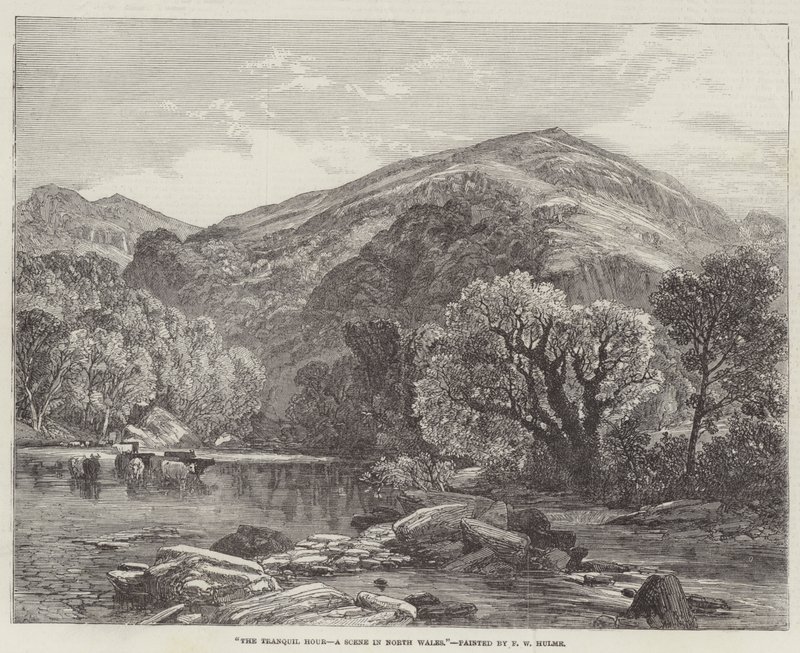 The Tranquil Hour, a Scene in North Wales by Frederick William Hulme