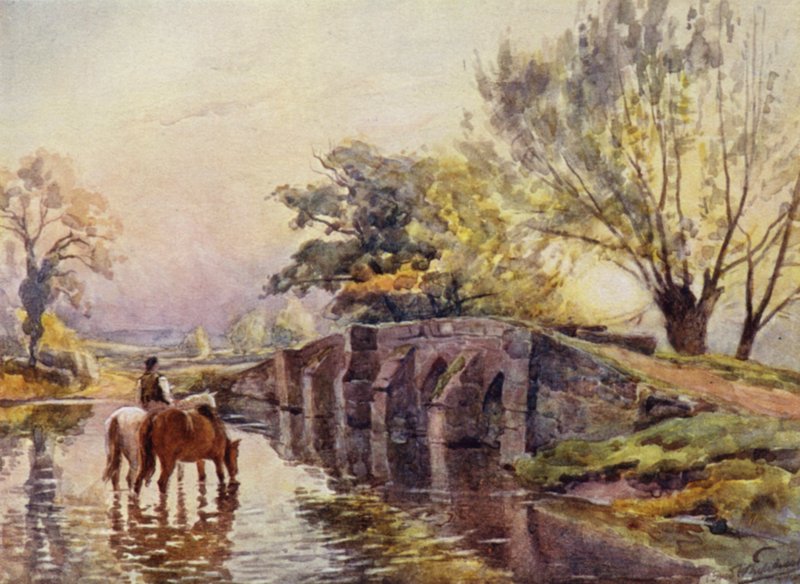 Hampton-in-Arden, Packhorse Bridge by Frederick William Newton Whitehead