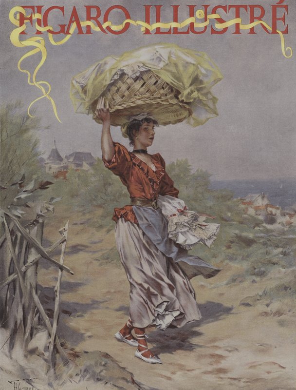 A Biarritz. Cover of Le Figaro Illustre, March 1895 by Frederik Hendrik Kaemmerer