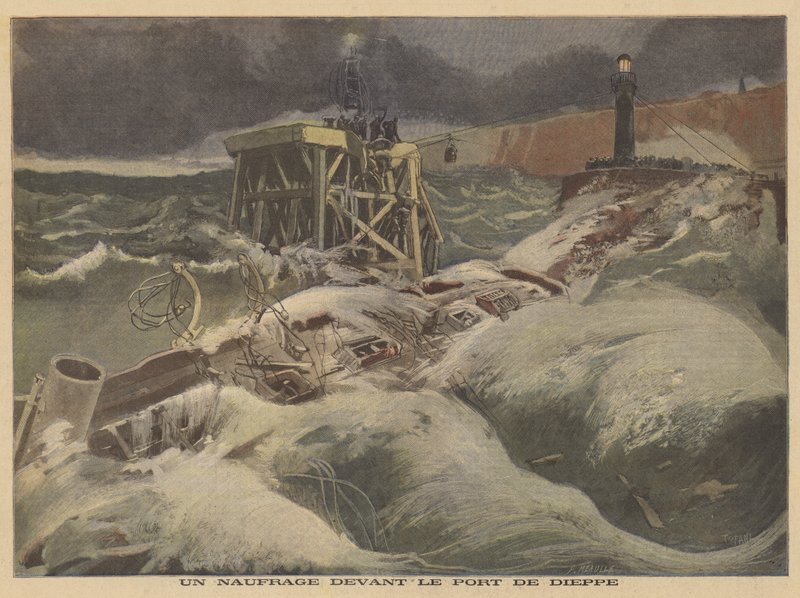 A Shipwreck off Dieppe by French School