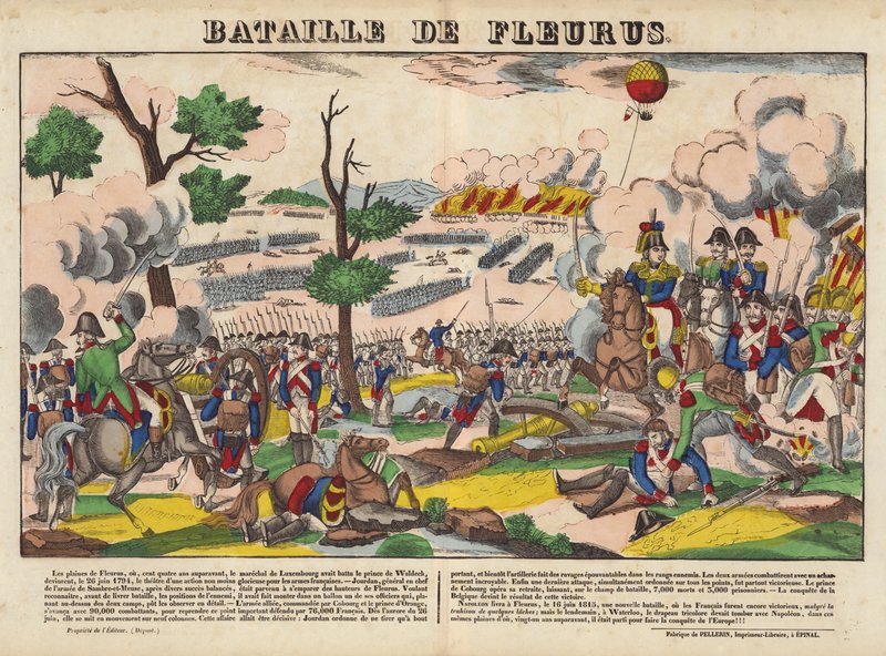 Battle of Fleurus by French School