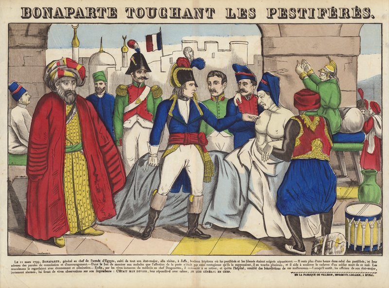 Bonaparte Touching the Plague Victims by French School