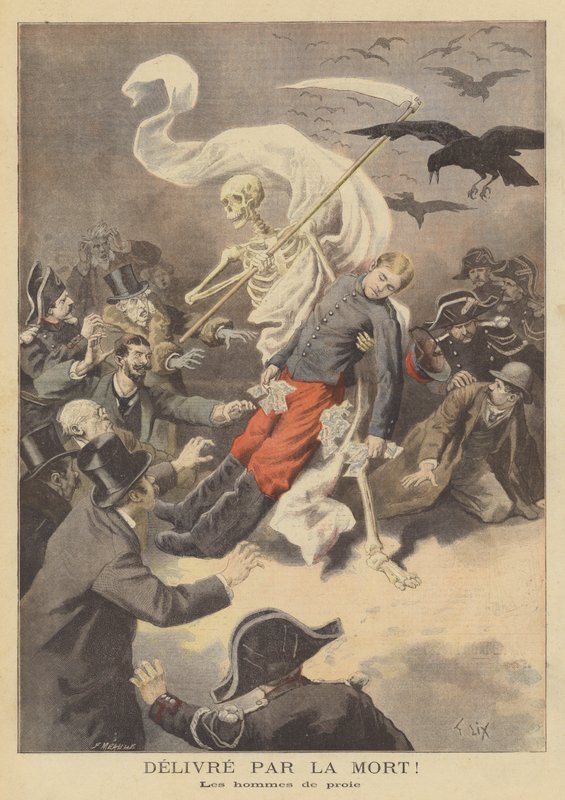 Delivered by Death! by French School