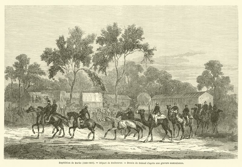 Expedition of Burke (1860-1861), Departure from Melbourne by French School