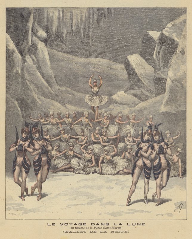 Grand ballet of the snowflakes by French School