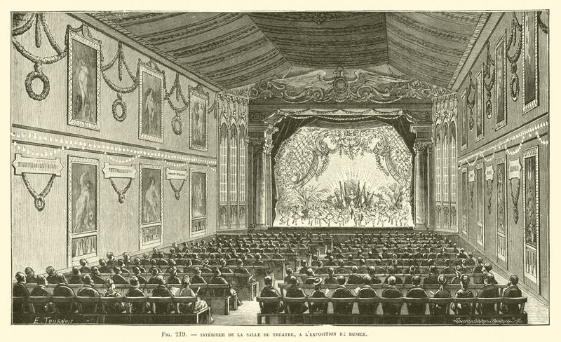 Interior of the Theatre Hall, Munich Exhibition by French School