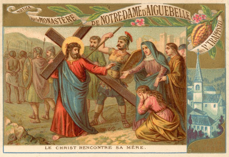 Jesus meets his mother by French School