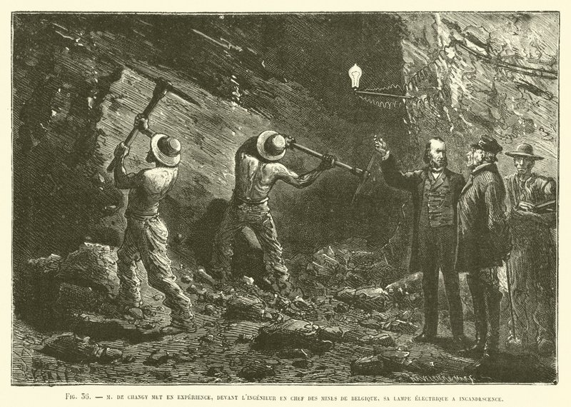 M. De Changy Demonstrates an Experiment to the Chief Engineer of Belgian Mines by French School