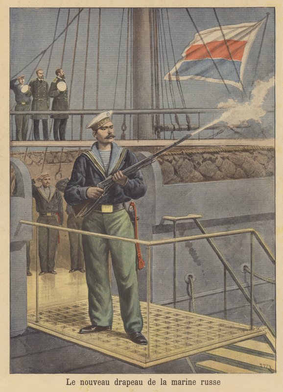 New flag of the Russian Navy by French School
