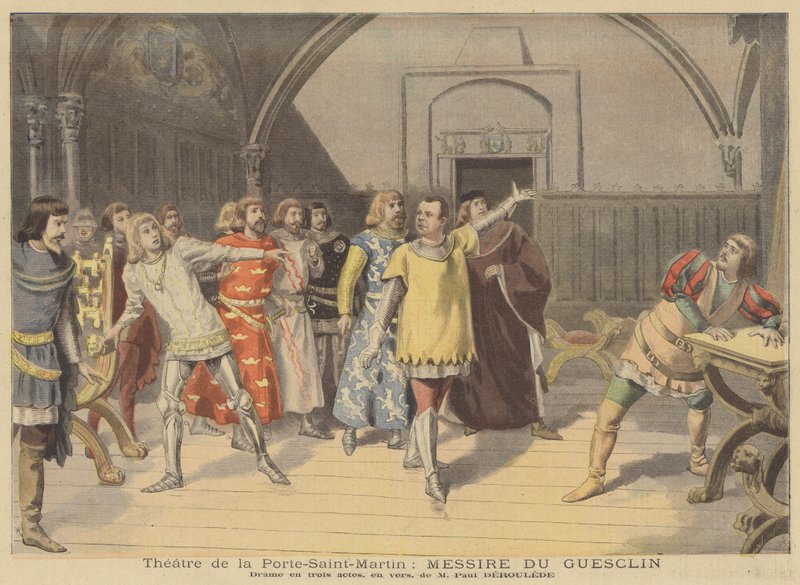 Performance of Messire du Guesclin at the Theatre de la Porte-Saint-Martin by French School