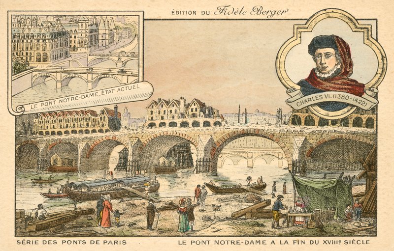 Pont Notre Dame, Paris by French School