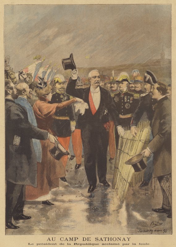 President Faure Acclaimed by the Crowd at the Camp de Sathonay by French School