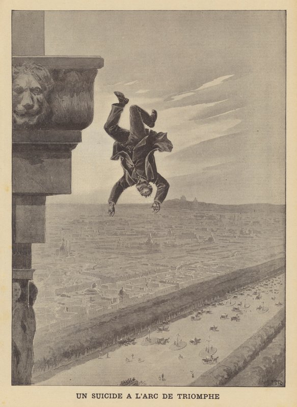 Suicide at the Arc de Triomphe by French School