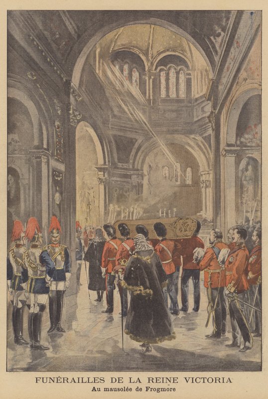 The funeral of Queen Victoria by French School
