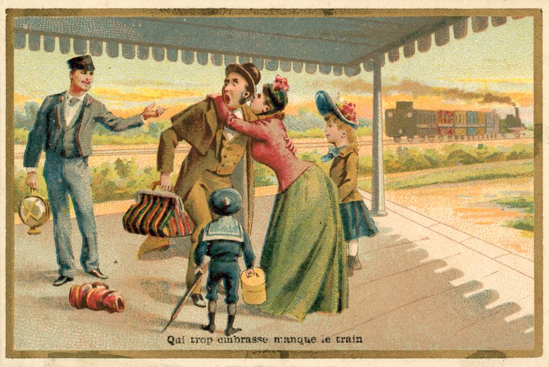 Those Who Embrace Too Much Miss the Train by French School
