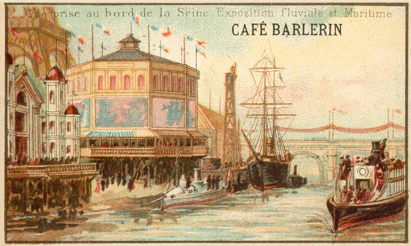 View from the banks of the Seine of the River and Maritime Exposition, Paris, 1875 by French School