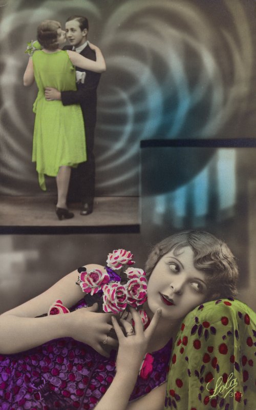 A young woman daydreams about dancing with a man by French Photographer